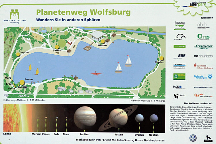 Allerpark Wolfsburg - Allersee - Planetenweg
